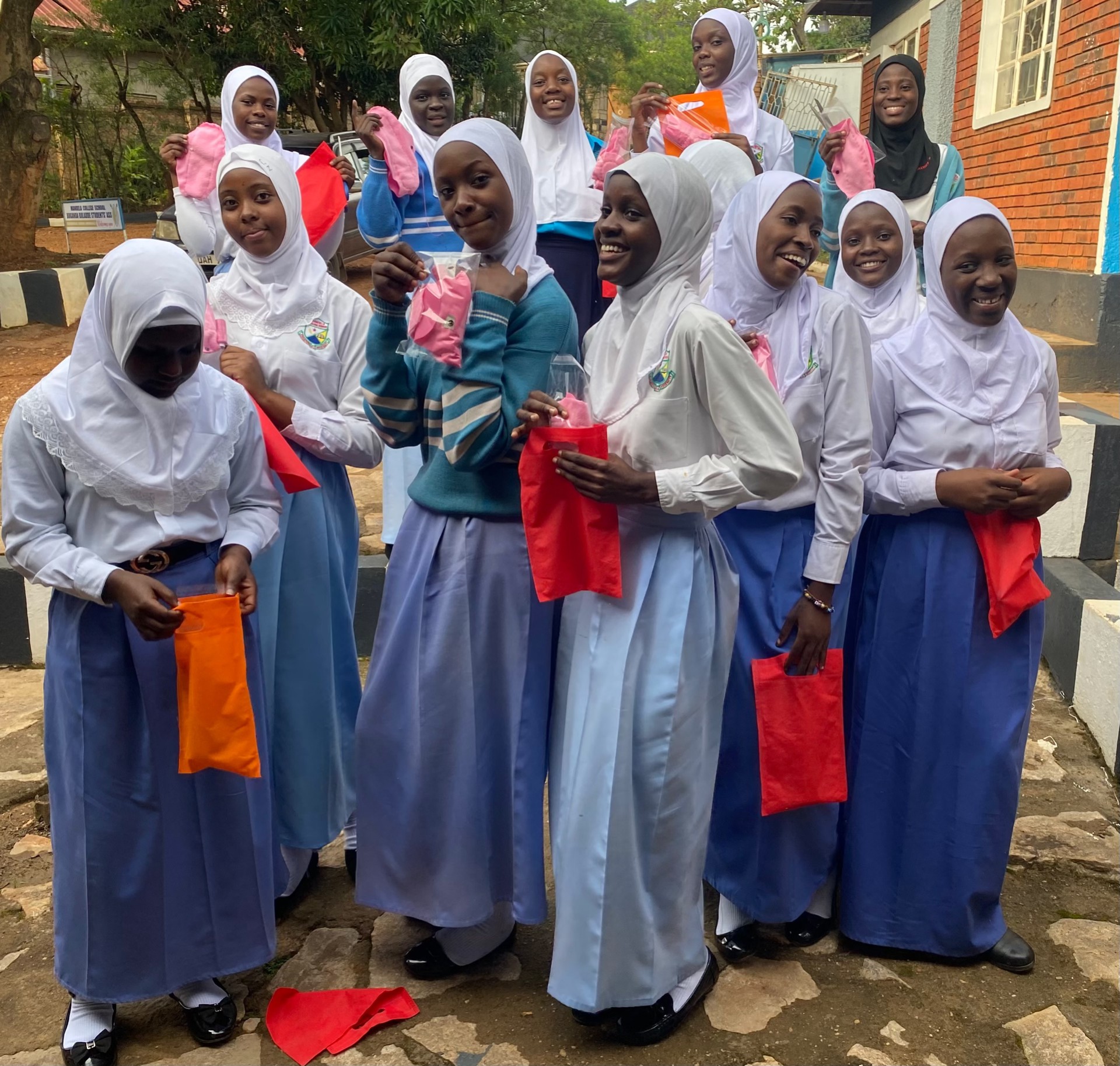 Community learning session with schoolgirls
